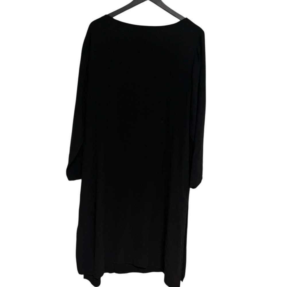 Eileen Fisher Classic Black Silk shift tunic style Dress size XL - Picture 6 of 15